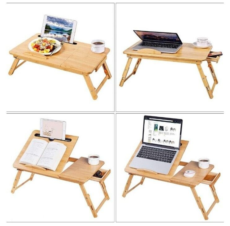 Photo 1 of *DAMAGED* Bamboo Foldable Laptop Bed Tray ~ Adjustable & Portable