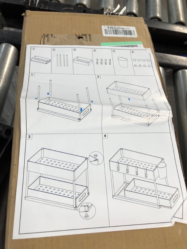 Photo 3 of Fkprorjv Under Sink Organizers and Storage, 2 Pack Kitchen Bathroom Sink Organizer with Hooks