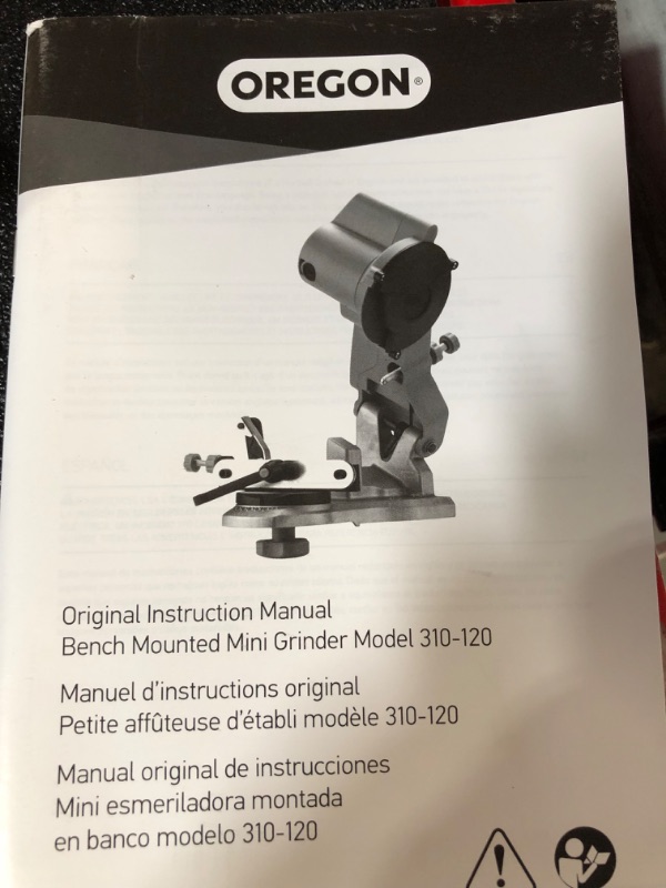 Photo 1 of Oregon Compact 120-Volt Mini Bench Grinder, Universal Saw Chain Sharpener, for All Chainsaw Chains 