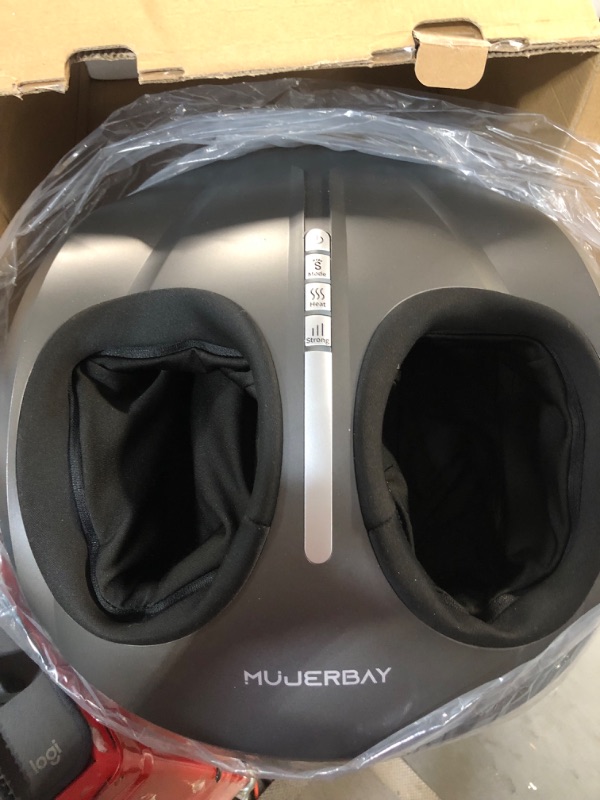 Photo 6 of MUJERBAY Foot Massager Machine with Heat, Full-Cover Shiatsu Foot Massager, 3 Modes, 3 Intensity Deep Kneading Foot Massage Up to Size 12