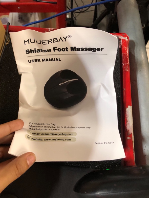 Photo 7 of MUJERBAY Foot Massager Machine with Heat, Full-Cover Shiatsu Foot Massager, 3 Modes, 3 Intensity Deep Kneading Foot Massage Up to Size 12