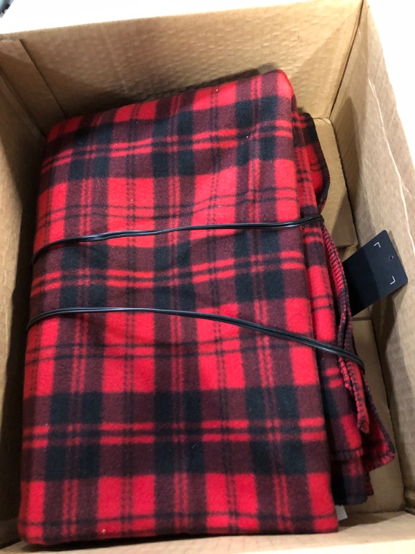 Photo 2 of Car Cozy 2 - 12-Volt Heated Travel Blanket (Red Plaid, 58" x 42") with Patented Safety Timer by Trillium Worldwide