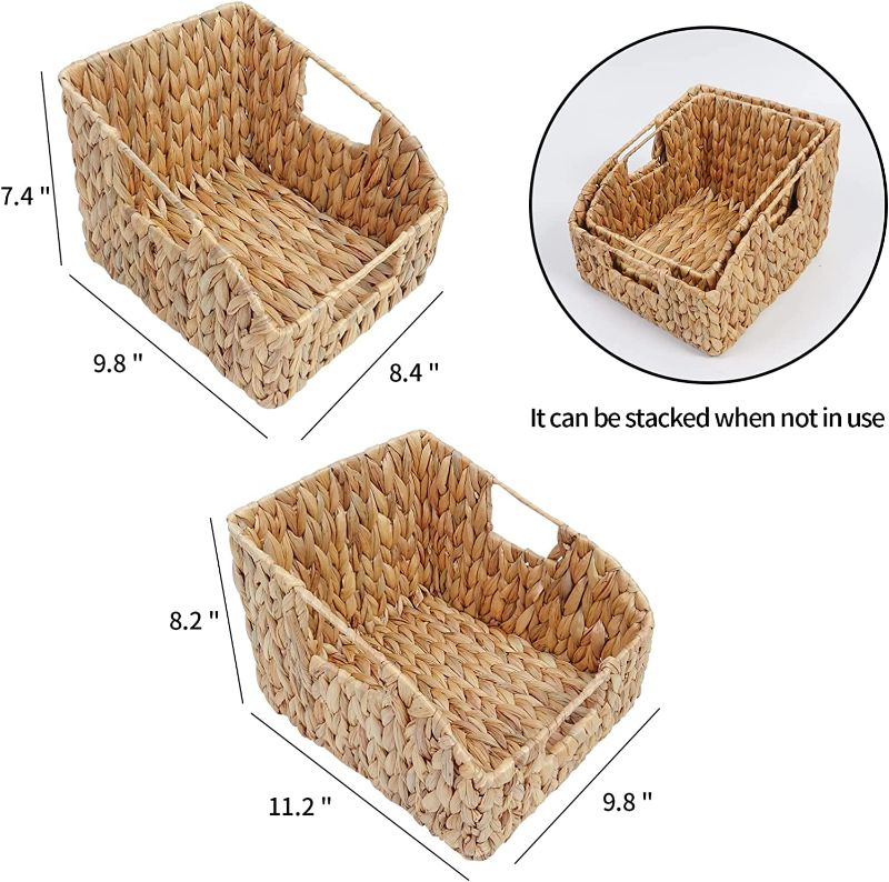 Photo 2 of *IN GREAT CONDITION* Wicker Storage Baskets with Built-in Handles Large Closet Storage Bins for Organizing(2-Pack)