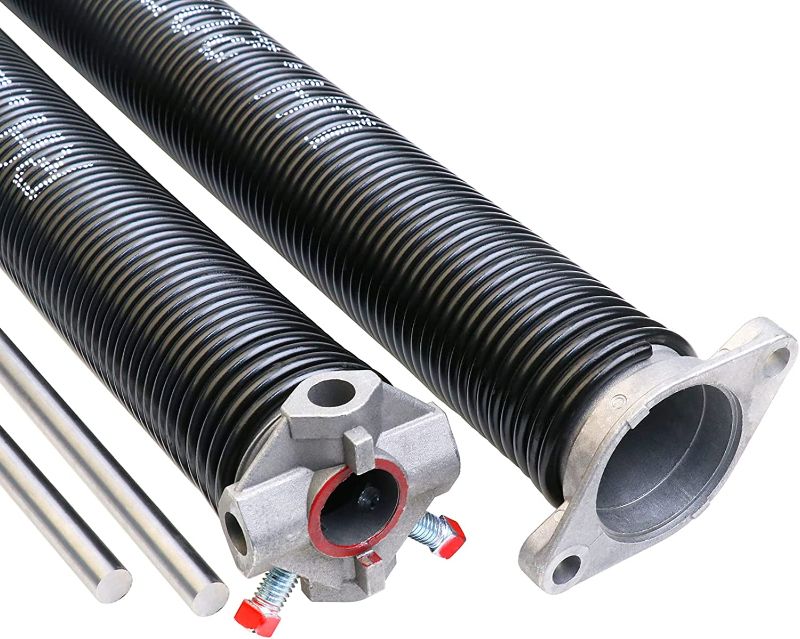 Photo 1 of *POSSIBLY MISSING PIECES* Garage Door Torsion Springs 2" (Pair) with 2 Non-Slip Winding Bars