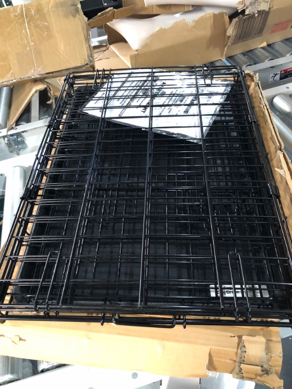 Photo 3 of *DAMAGED - SEE NOTES* New World Crates Folding Metal Dog Crate, Black (B24) 24"
