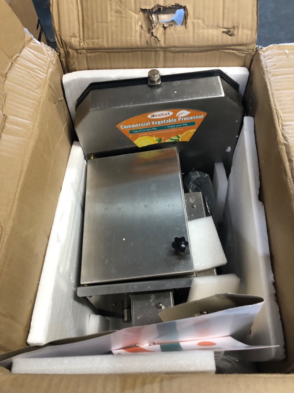 Photo 2 of *POSSIBLY MISSING PIECES* Newhai Upgraded Electric Vegetable Fruit Cutter Slicer 0-0.4’’ Stainless Steel