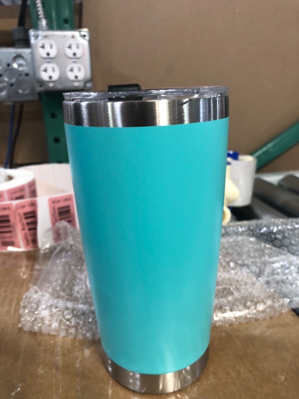 Photo 3 of 20 OZ Stainless Tumbler Vacuum Double Wall Insulation Travel Mug, Turquoise Blue