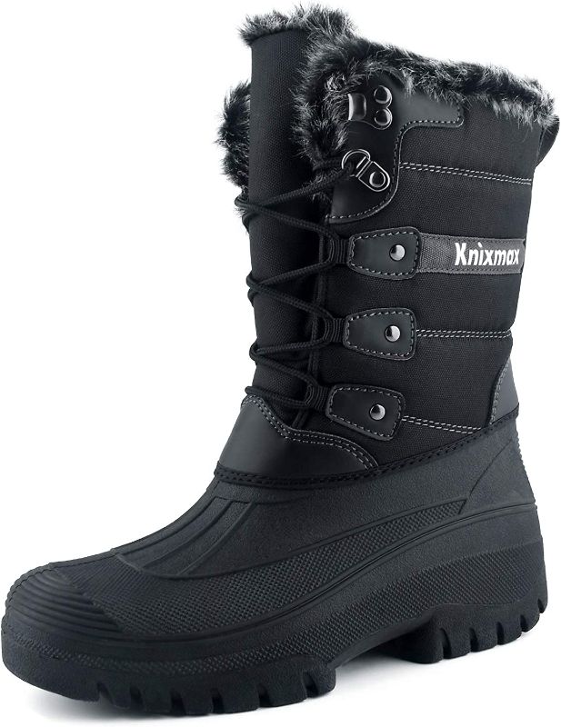 Photo 1 of *SEE NOTES*Knixmax Women's Winter Snow Waterproof Mid Calf Booties, Size: US Women's 10