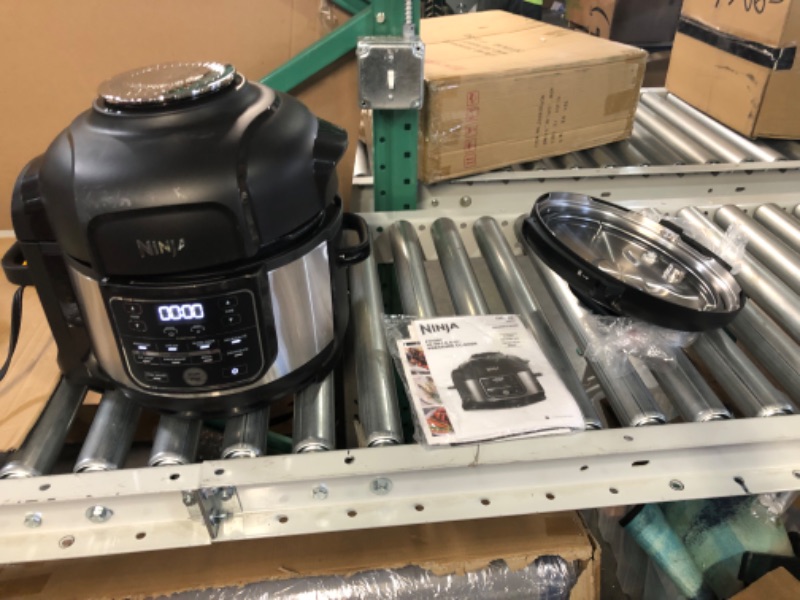 Photo 6 of *SEE NOTES - DAMAGED* Ninja Foodi 10-in-1 Pressure Cooker and Air Fryer with Nesting Broil Rack, 6.5 Quart, Stainless Steel