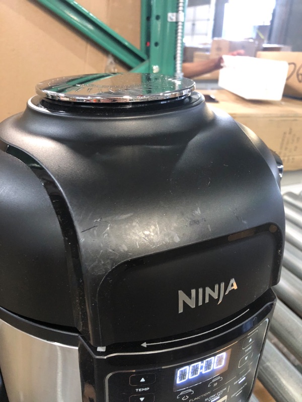 Photo 8 of *SEE NOTES - DAMAGED* Ninja Foodi 10-in-1 Pressure Cooker and Air Fryer with Nesting Broil Rack, 6.5 Quart, Stainless Steel