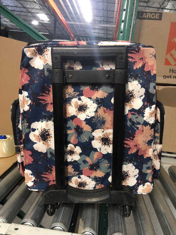 Photo 3 of *SEE NOTES* Floral print Backpack Bag with Wheels