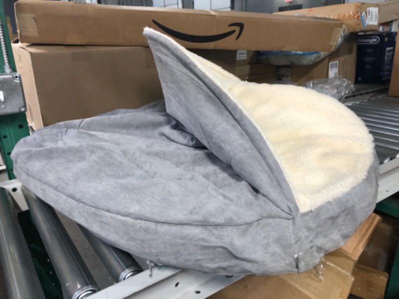 Photo 1 of *SEE NOTES* Microsuede Canopy Pet Bed, Large 32", Gray