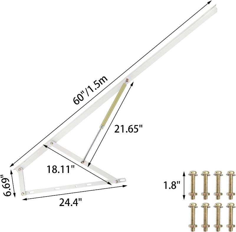 Photo 1 of *POSSIBLY MISSING PIECES* Homend  2pack 5FT Pneumatic Storage Bed Lift Mechanism 