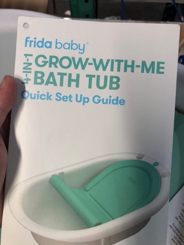 Photo 5 of 4-in-1 Grow-with-Me Bath Tub by Frida Baby Transforms Infant Bathtub to Toddler Bath Seat with Backrest for Assisted Sitting in Tub