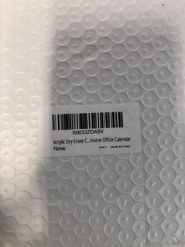 Photo 3 of MINOR CRACK ON CORNER OF ITEM** MISSING SOME HARDWARE** Acrylic Dry Erase Calendar for Wall 23”x16“ Clear Acrylic Wall Calendar 