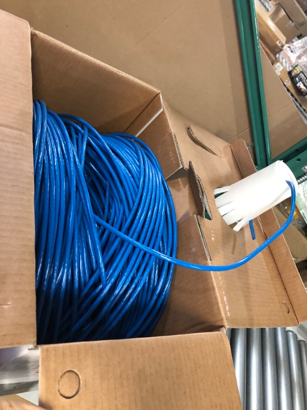 Photo 2 of Cat6 Plenum Rated Bulk 23 AWG | Fluke Analyzer Tested | UTP Ethernet Cable Blue White Grey Black (Grey) 1000 feet Blue,Grey,White