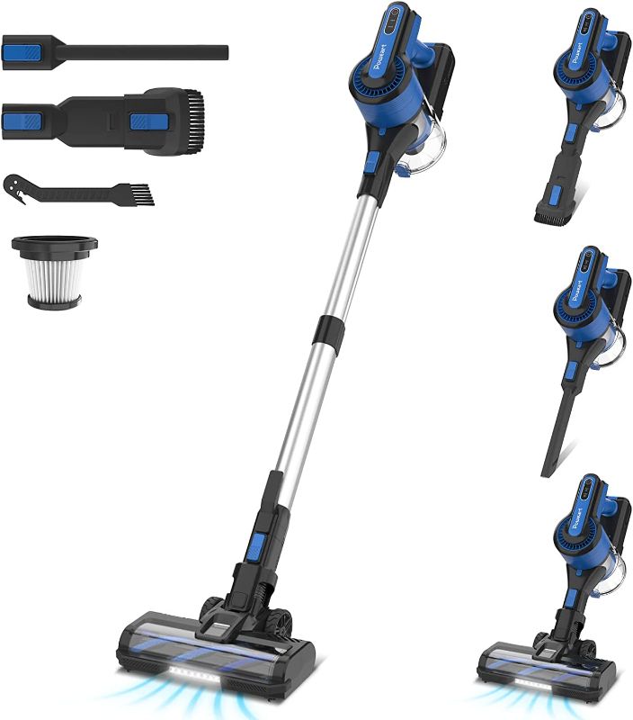Photo 1 of *SEE NOTES* POWEART Cordless Vacuum Cleaner, 26Kpa Powerful Cordless Stick Vacuum with 350W Motor