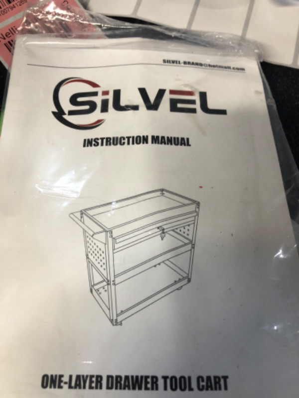 Photo 1 of *SEE NOTES - DAMAGED* Silvel One-Layer Drawer Tool Cart 14"x26" 