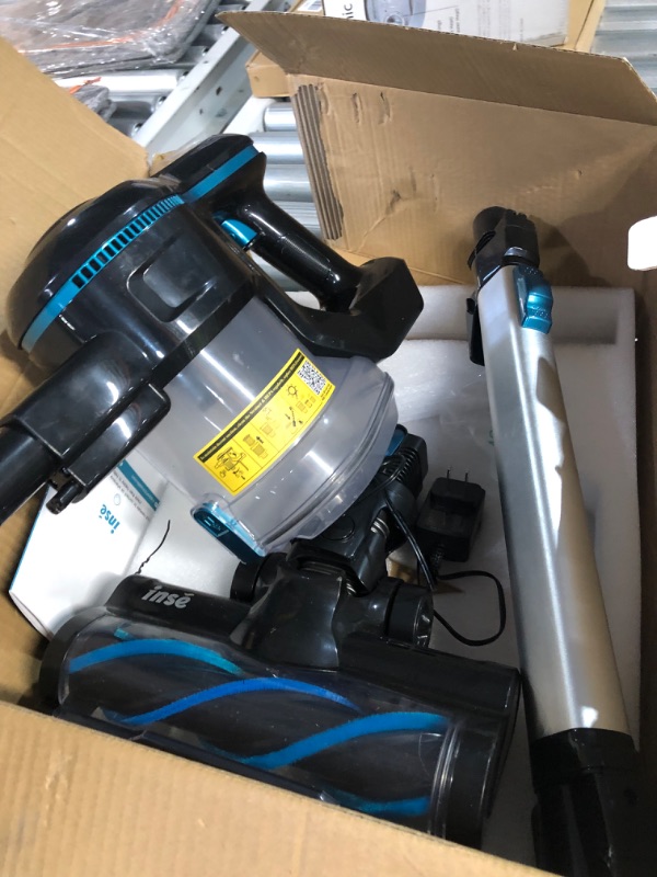 Photo 3 of *POSSIBLY MISSING PIECES* INSE Cordless Vacuum Cleaner, Blue 