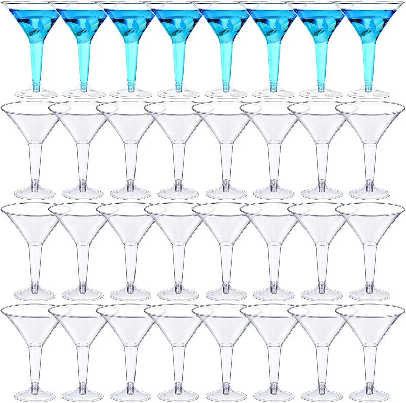 Photo 1 of *QUANTITY UNKNOWN*Clear Plastic Martini Glasses 8 oz Disposable 