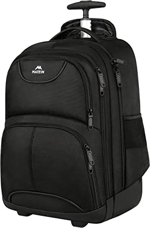 Photo 1 of *USED* MATEIN Wheeled Backpack, 18 inch Laptop Backpack with Wheels, Rolling Travel Backpack, Black