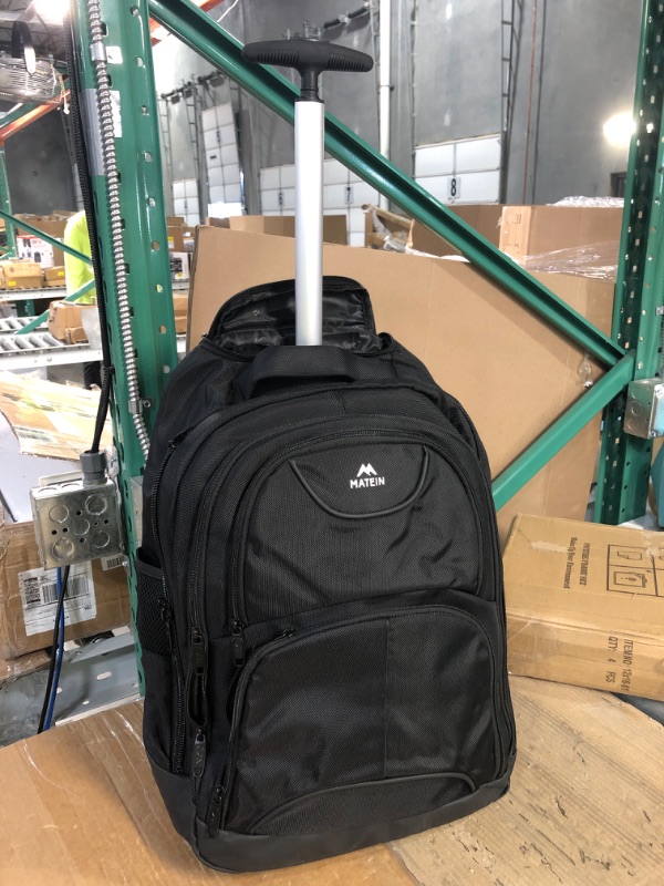 Photo 2 of *USED* MATEIN Wheeled Backpack, 18 inch Laptop Backpack with Wheels, Rolling Travel Backpack, Black