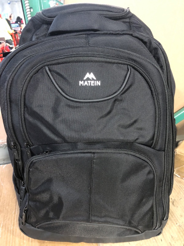 Photo 3 of *USED* MATEIN Wheeled Backpack, 18 inch Laptop Backpack with Wheels, Rolling Travel Backpack, Black