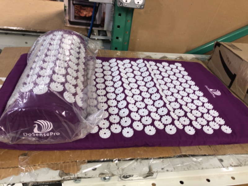 Photo 3 of *USED* Large Acupressure Mat and Pillow Massage Set - by DoSensePro. Acupuncture Mattress for Back Pain. Relieve Sciatic