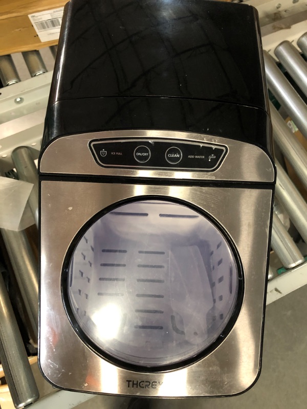 Photo 4 of ****ITEM IS USED AND DOES NOT FUNCTION****
Thereye Countertop Nugget Ice Maker, 30lbs Per Day, 2 Ways Water Refill, 3Qt Water Reservoir & Self-Cleaning, Stainless Steel Finish 