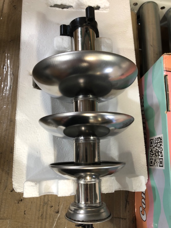 Photo 1 of *USED* Micnaron 32 Ounce Chocolate 304 stainless Steel Chocolate Pro Fountain.2 lb Capacity Chocolate Fondue Fountain,4 Tiers Electric Chocolate Fountain 
