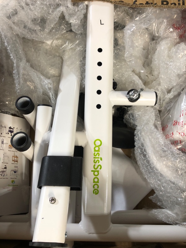 Photo 1 of *USED* OasisSpace Toilet Safety Rails - Stand Alone Toilet Rail 350lbs, Adjustable Medical Toilet Frame, Heavy Duty Bathroom Toilet Hand Rail