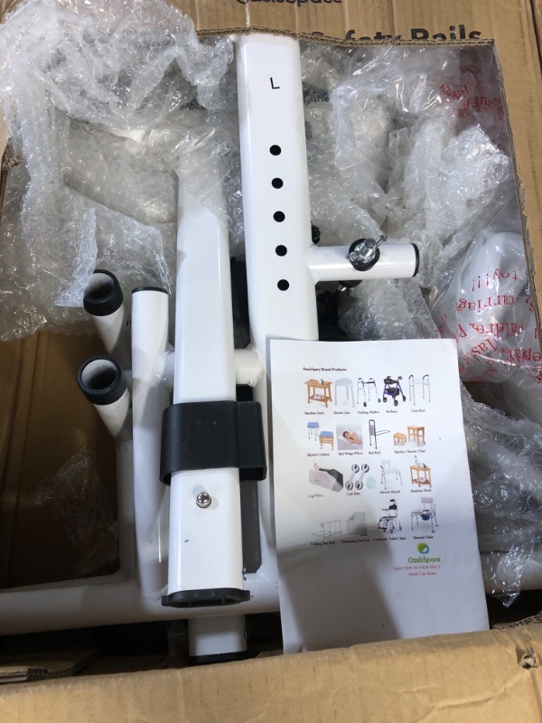 Photo 1 of *USED* OasisSpace Toilet Safety Rails - Stand Alone Toilet Rail 350lbs, Adjustable Medical Toilet Frame, Heavy Duty Bathroom Toilet Hand Rail