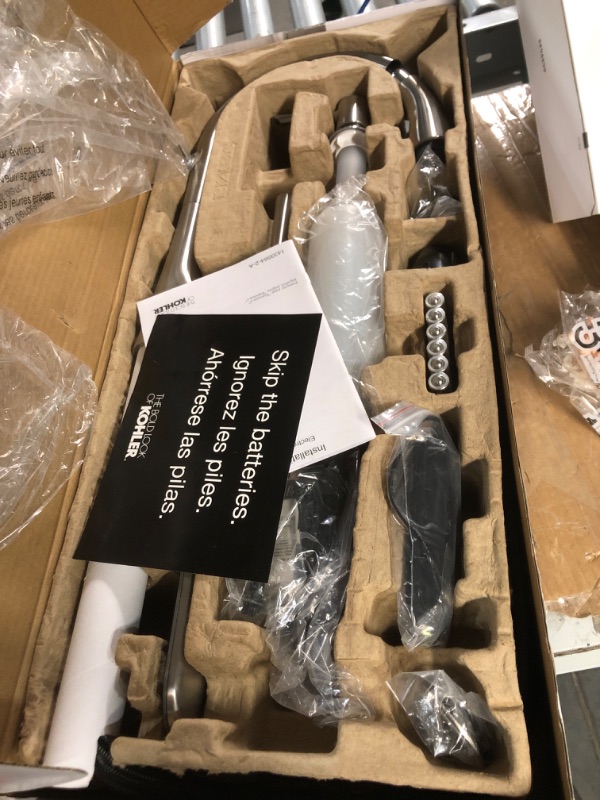 Photo 1 of Kohler R77748-SD-VS Malleco Touchless Pull Down Kitchen Sink Faucet with Soap/Lotion Dispenser, Vibrant Stainless Touchless Vibrant Stainless