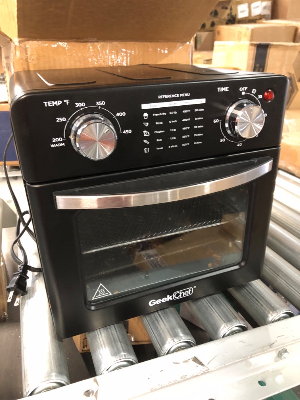 Photo 2 of *PARTS ONLY!** Geek Chef Air Fryer Countertop Convection Oven, Oil-Free, Perfect for Countertop (10QT Air Fryer Oven) BLACK