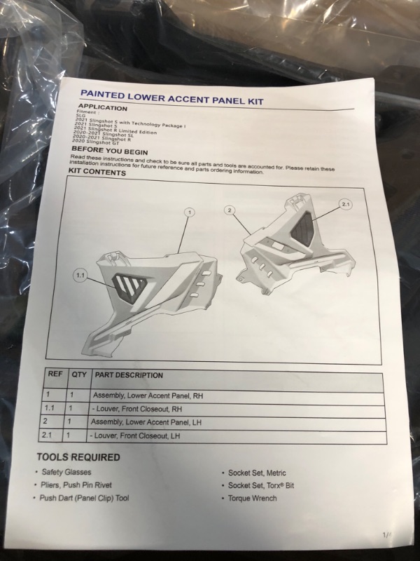 Photo 3 of LDETXY Front Lower Accent Panel Kit for Slingshot 2020-2023, Painted Lower Daytime Running Lights Trim Panel Upgrade Kit 