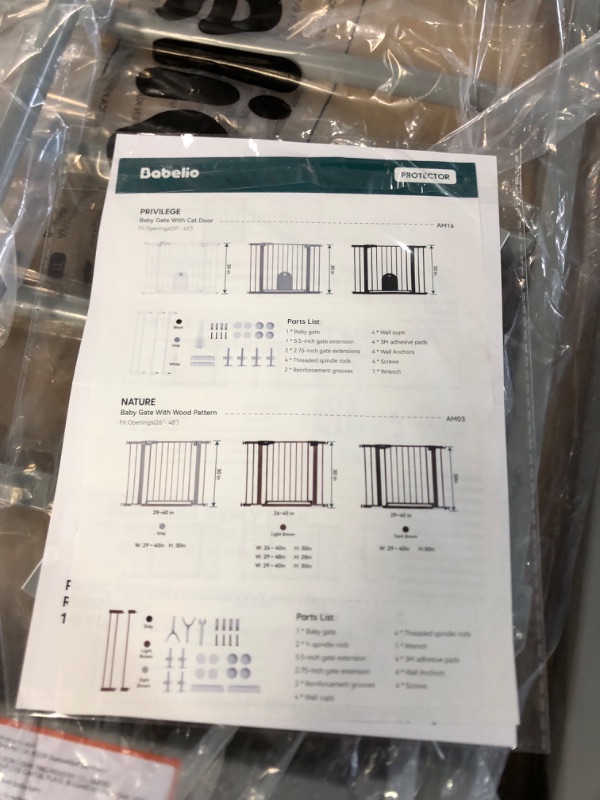 Photo 4 of Babelio Metal Baby Gate, 29-48'' Gray