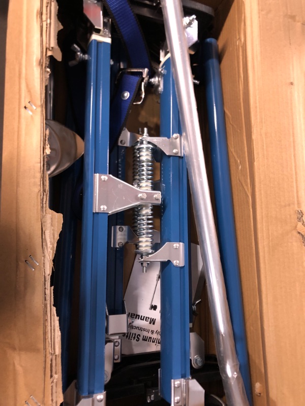 Photo 2 of 24 inch -40 inch Professional Grade Adjustable Drywall Stilts blue