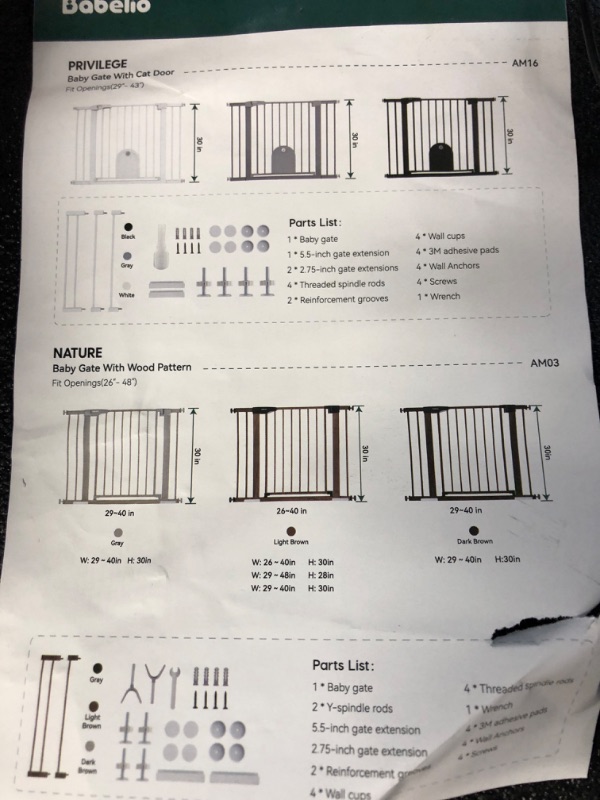 Photo 3 of BABELIO Metal Baby Gate Easy Install Pressure Mounted