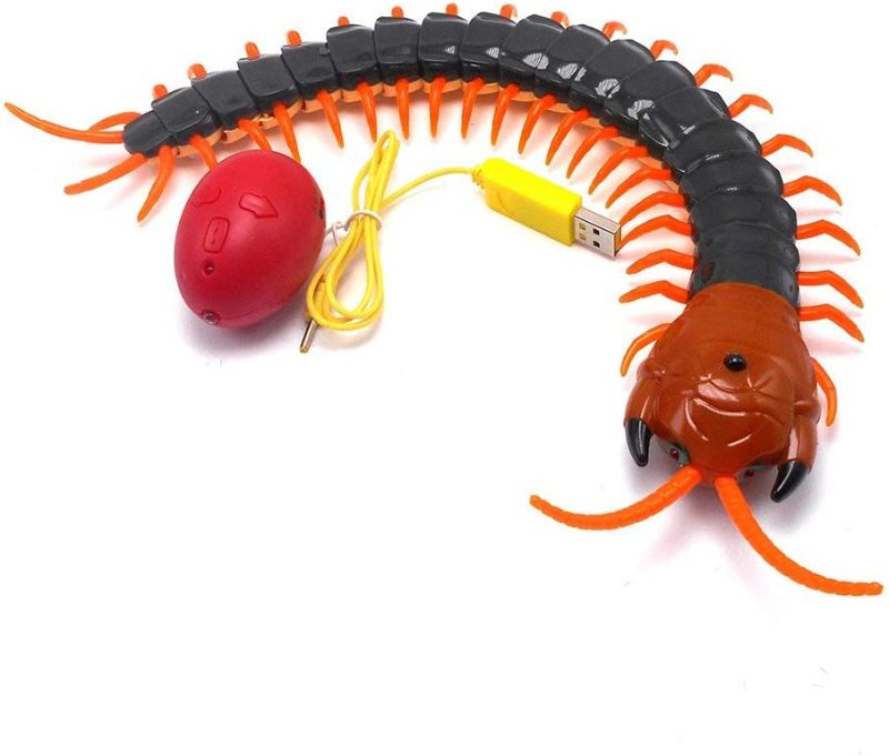 Photo 1 of ***DAMAGED*** Tipmant Simulation Large Size RC Centipede Scolopendra Infrared Remote Control Animal Vehicle Car Insect Electric Toy Kids (Navy Green)
