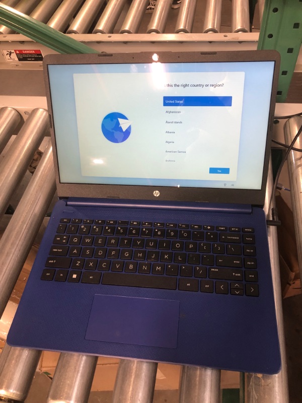 Photo 2 of ***REFURBISHED*** HP 14" Stream Touchscreen Laptop- AMD Processor - 4GB RAM Memory - 64GB Flash Storage - Windows 11 - Indigo Blue (14-fq0037nr)