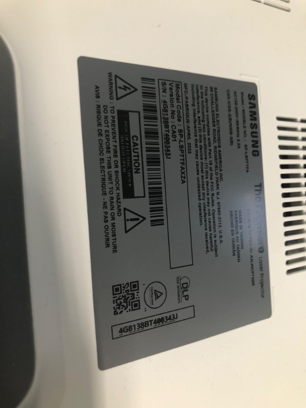 Photo 1 of ***PARTS ONLY *** SAMSUNG 120-Inch The Premiere Ultra Short Throw 4K UHD Smart Triple Laser Home Theater Projector (SP-LSP7TFAXZA, 2020 Model)