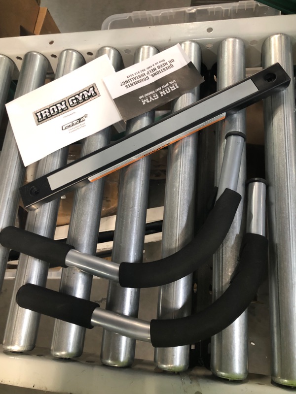 Photo 3 of ***USED*** Iron Gym Pull-Up Bar - Total Upper Body Workout Bar for Doorway, Adjustable Width Locking, No Screws Portable Door Frame Pull Up Bar
