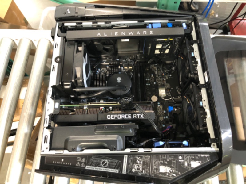 Photo 2 of ***USED/SWAPPED COMPONENTS, SEE NOTES*** Alienware Aurora R14 Liquid Cooled Gaming Desktop - AMD Ryzen 9 5900, 32GB 3466MHz RAM, 1TB SDD + *2TB HDD*, NVIDIA GeForce RTX 3080 10GB GDDR6X Graphics, VR Ready, USB-C, Windows 11 Home – Black
***SEE NOTES***