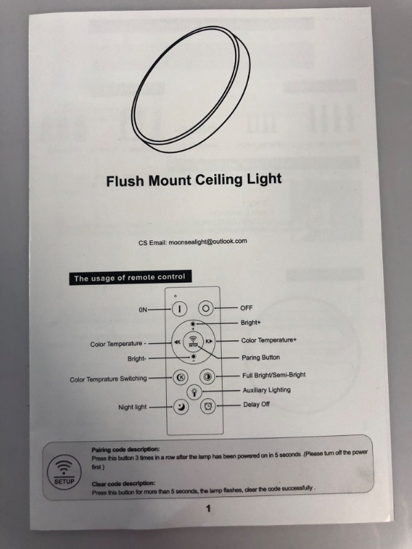 Photo 6 of [Brand New, See notes] TALOYA 15.8 Inch Flush Mount Ceiling Light Fixture 36W Black