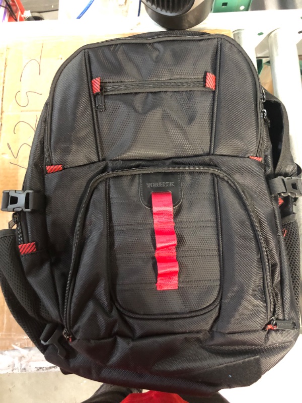 Photo 2 of [Brand New] YOREPEK Rolling Backpack with Wheels and USB Cable - 17" - Black and Red