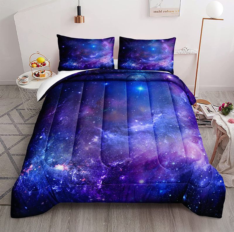 Photo 1 of [See Notes] Bedbay Galaxy King Comforter Set - Blue