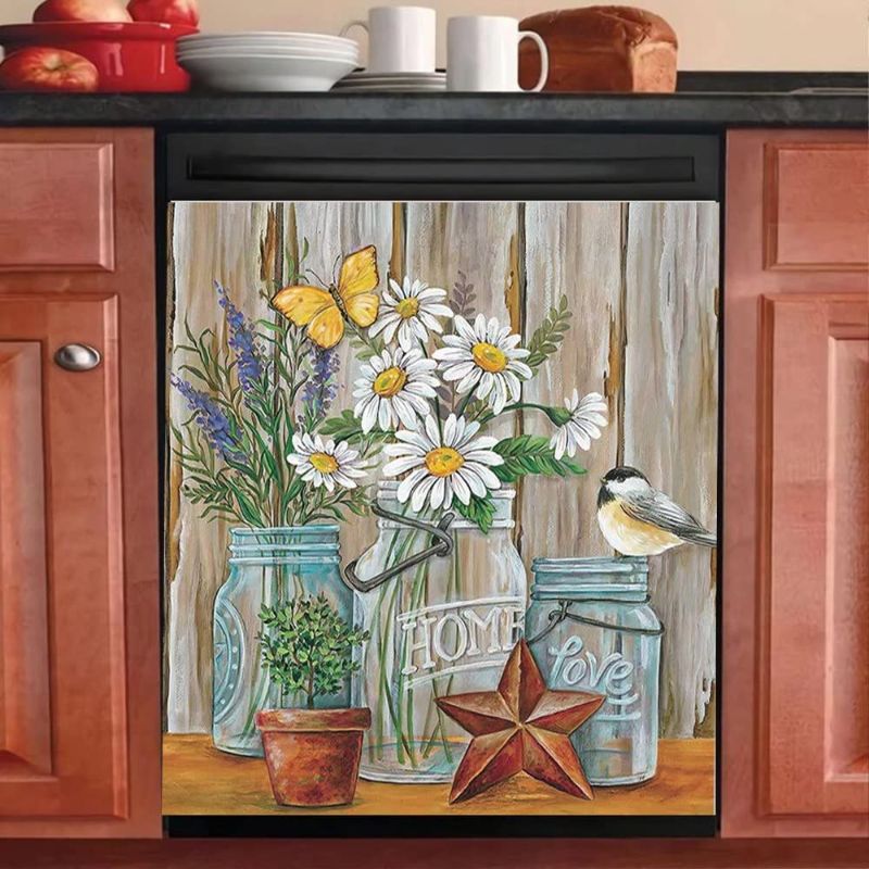 Photo 1 of [Brand New] Awak Bless Home Daisy Magnet Dishwasher Door Cover