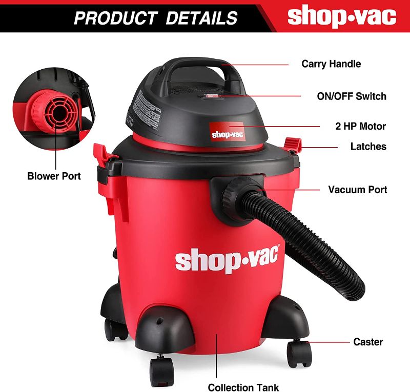 Photo 1 of **SEE NOTES**
Shop-Vac 5 Gallon 2.0 Peak HP Wet/Dry Vacuum