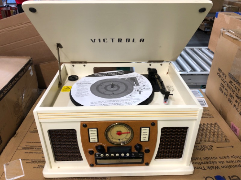 Photo 2 of Victrola 8-in-1 Bluetooth Record Player & Multimedia Center