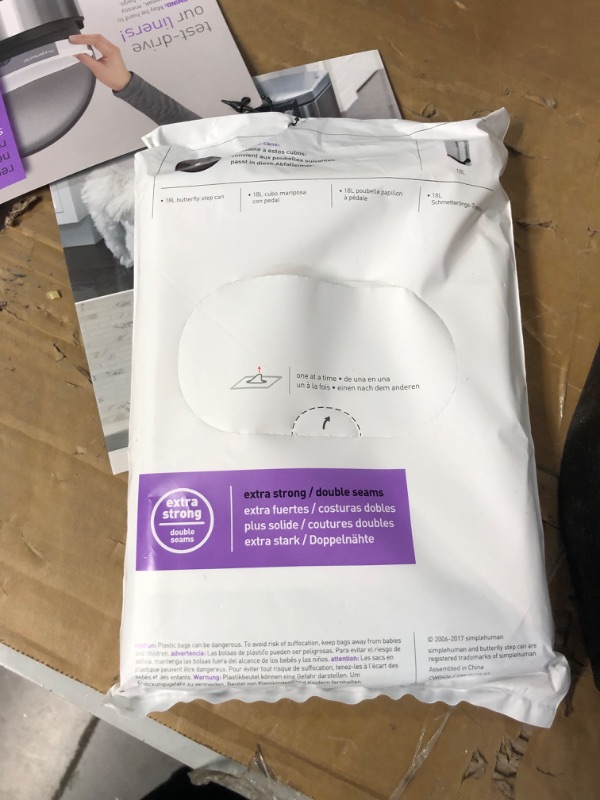Photo 1 of *NEW/SEE NOTES& simplehuman 18 Liter/4.8 Gallon Butterfly Lid Kitchen Step Trash Can